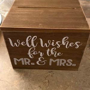 Well wishes box for wedding with note cards